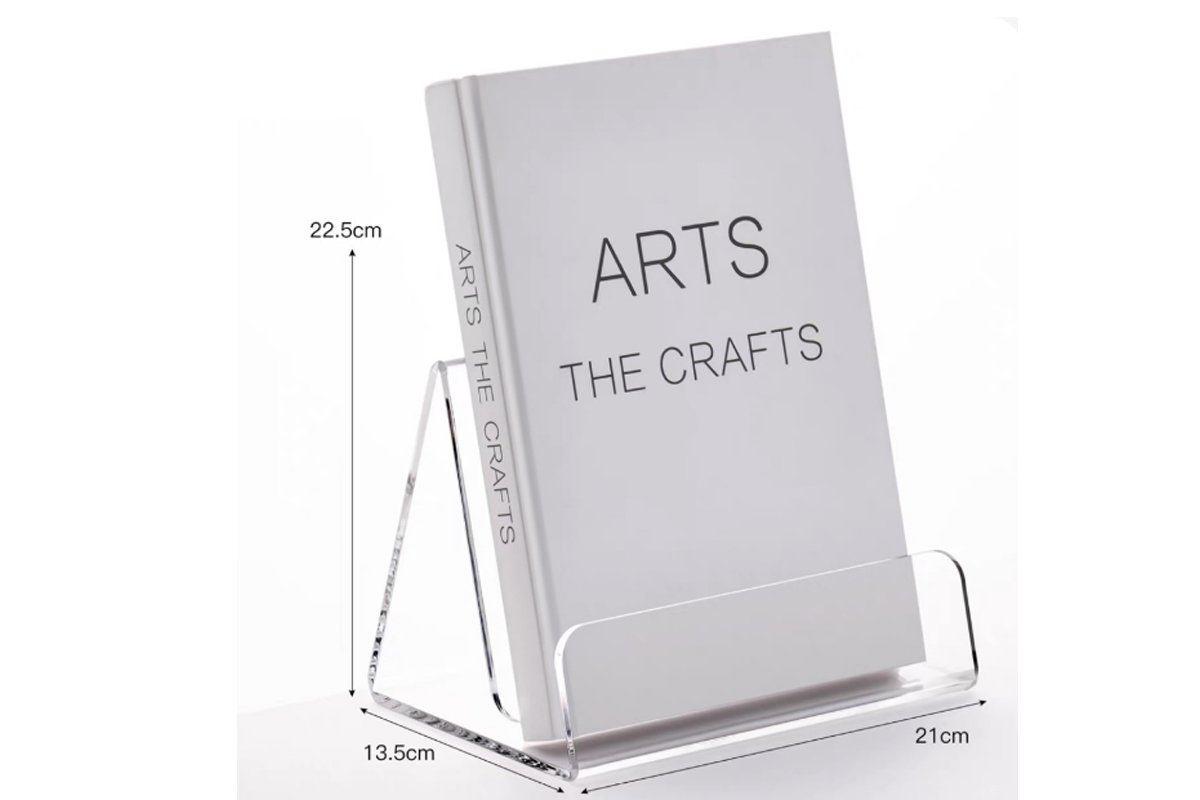Various sizes of acrylic book stands