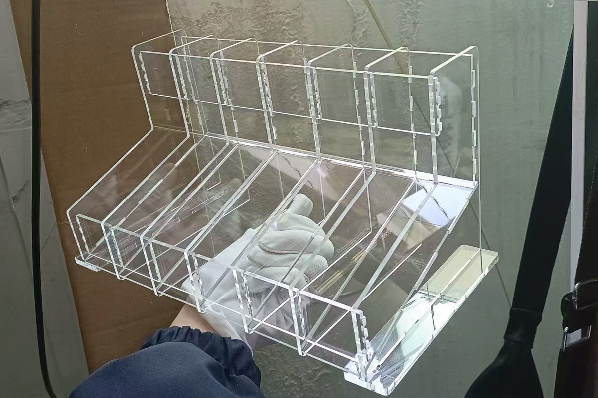 Professional cleaning acrylic display