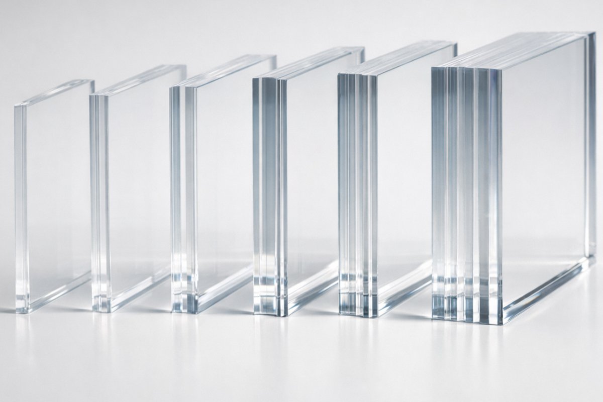 Acrylic sheet thickness comparison